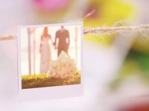 蜡烛鲜花场景中梦幻唯美的婚礼照片展示