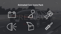 67个交通汽车有关的Icons线条图标动画视频素材 有透明通道