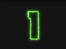 10秒能量激光电流数字倒计时视频素材动画 Neon Countdown