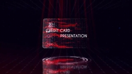未来科技感VISA信用卡的演绎动画片头